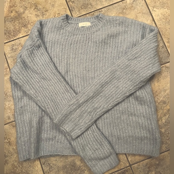 Cozy blue oversized knit sweater - Picture 1 of 2
